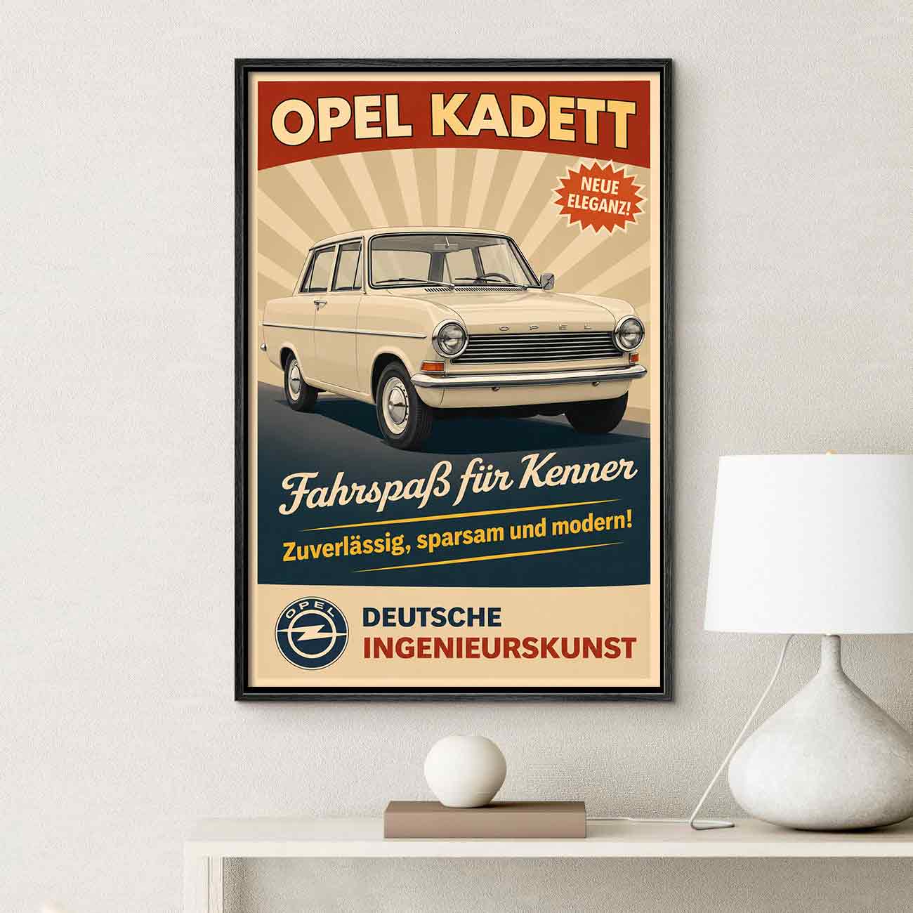 Juliste autot Opel Kadett LÖ 40×60 50×75-1aa