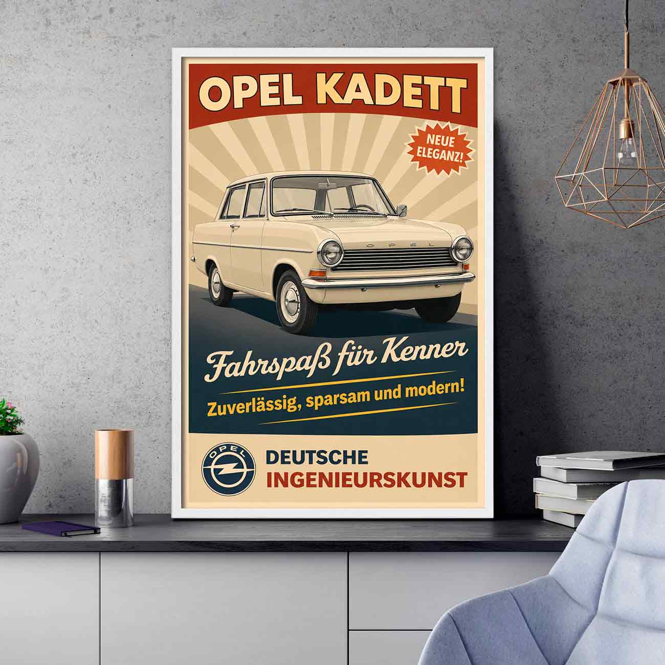 Juliste autot Opel Kadett LÖ 40×60 50×75-1aaa
