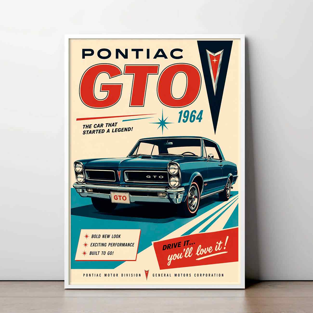 Juliste autot Pontiac GTO LÖ 40×55 50×70-3aa