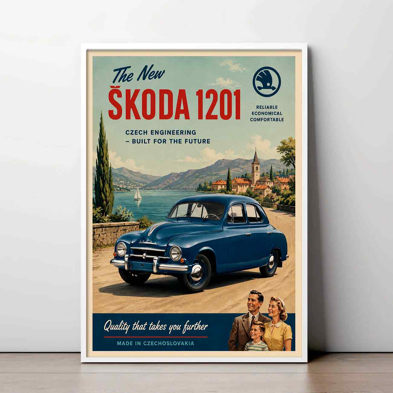 Juliste autot Skoda 1201 1 LÖ 40×55 50x70aa