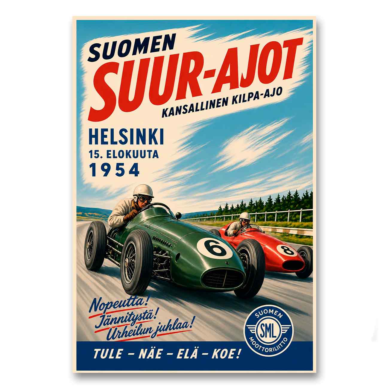 Juliste autot Suurajot LÖ 40×60 50x75a