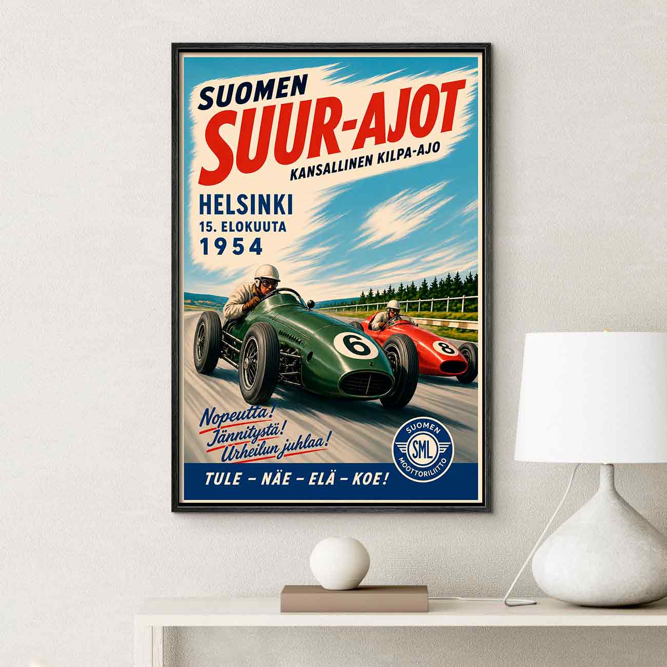 Juliste autot Suurajot LÖ 40×60 50x75aa