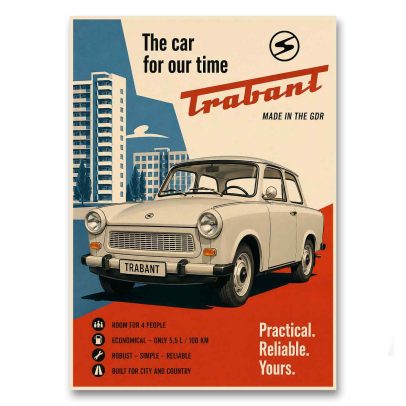 Juliste Trabant - The Car for Our Time