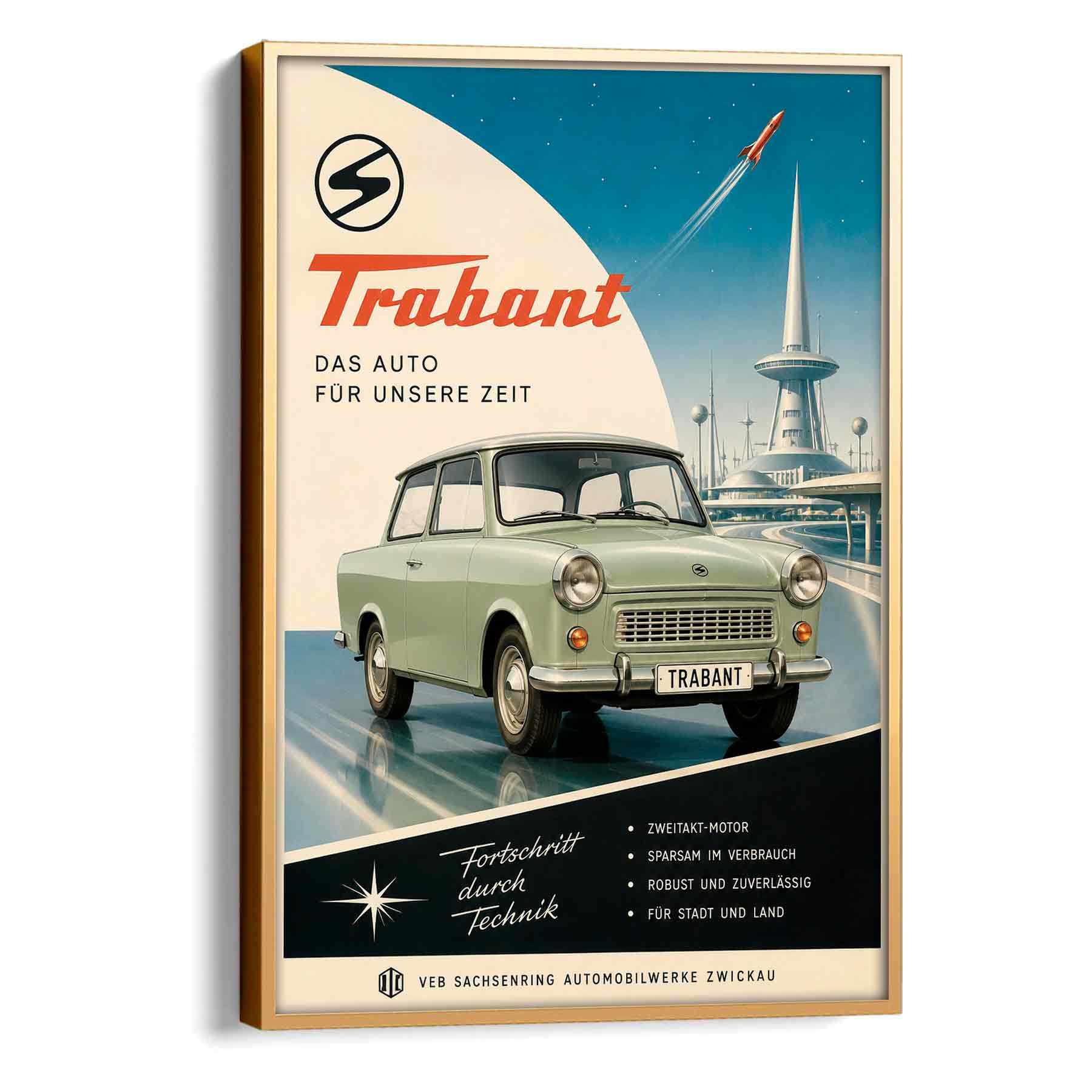 Juliste autot Trabant LÖ 40×55 50×70-4aa