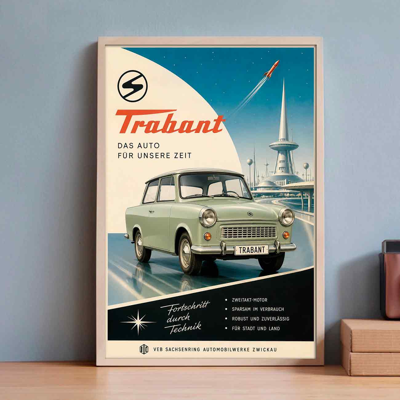 Juliste autot Trabant LÖ 40×55 50×70-4aaaa
