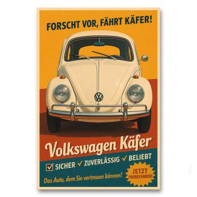 Juliste VW Käfer - Das Auto, dem Sie vertrauen können