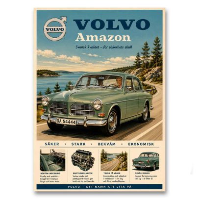 Juliste Volvo Amazon - Svensk kvalitet - för säkerhets skull