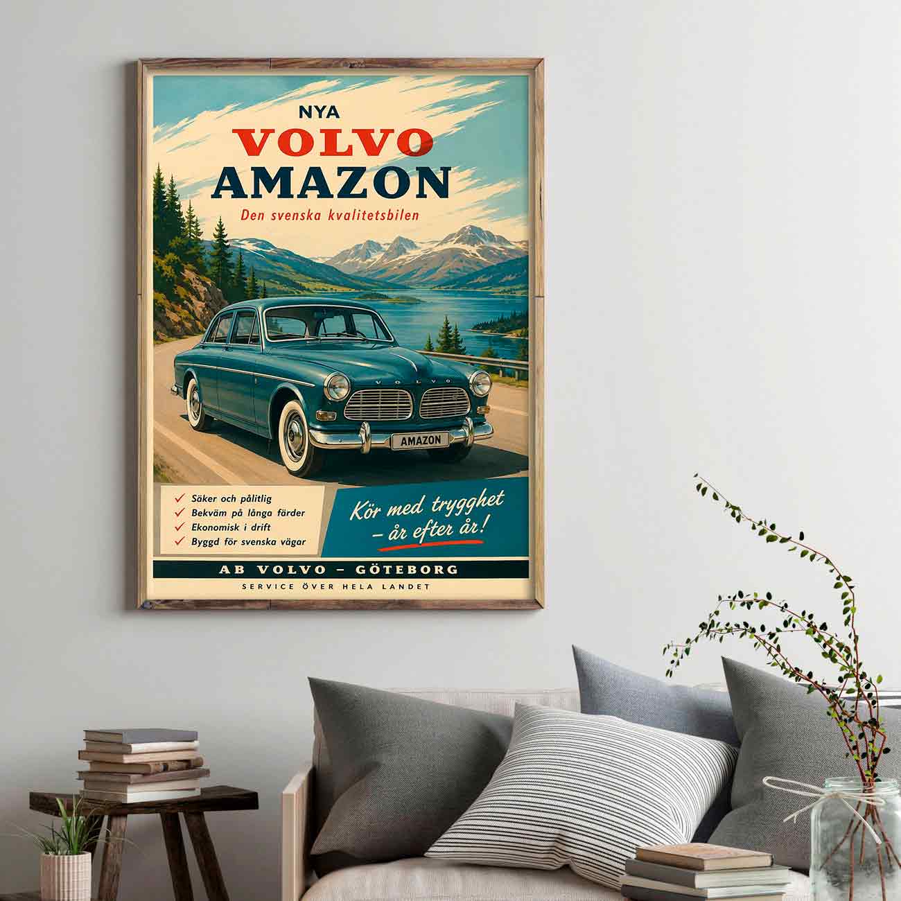 Juliste autot Volvo Amazon LÖ 40×55 50×70-2aa