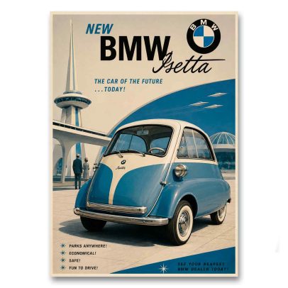 Juliste BMW Isetta - The Car of the Future... Today