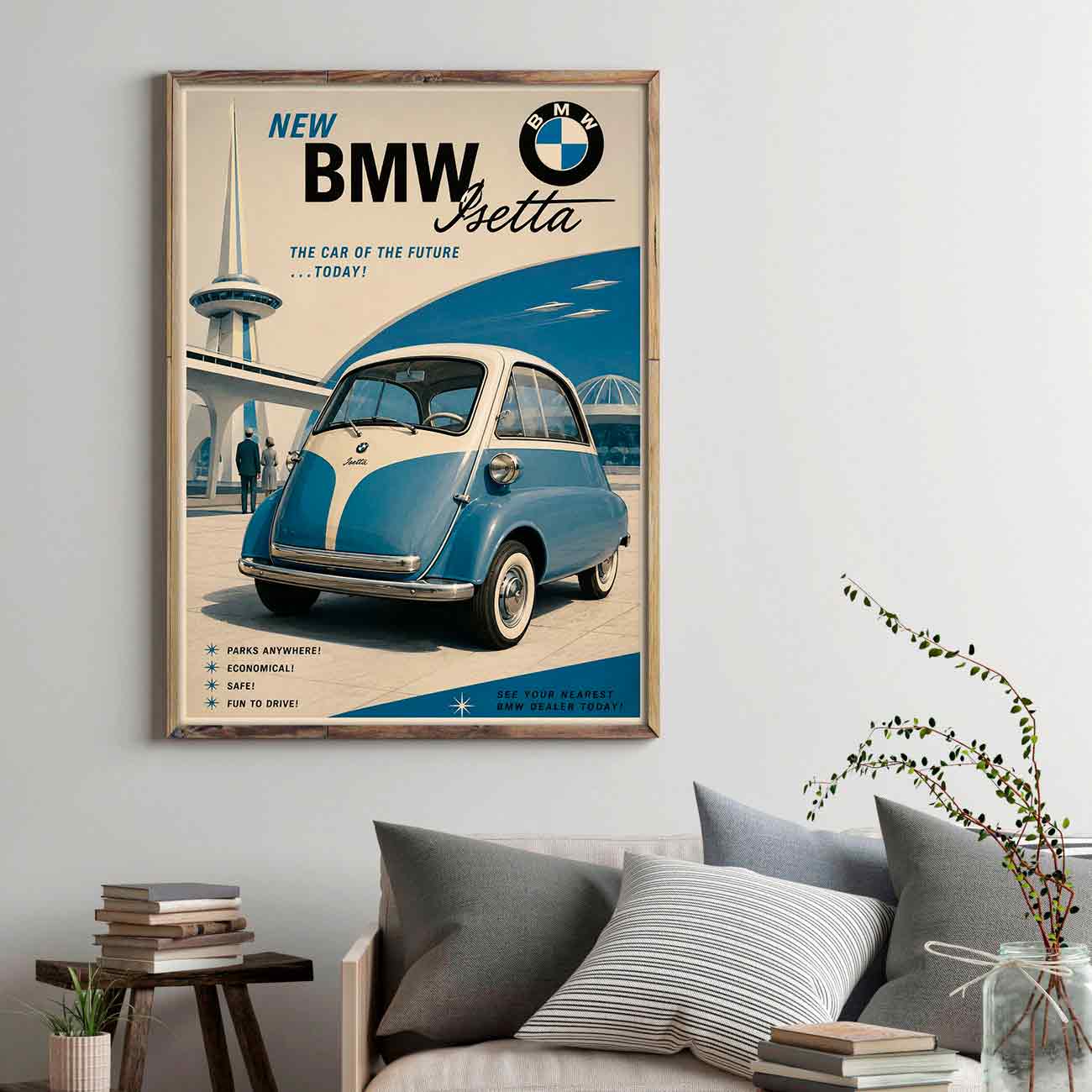 Juliste autot bmw isetta LÖ 40×55 50×70-2aaaa