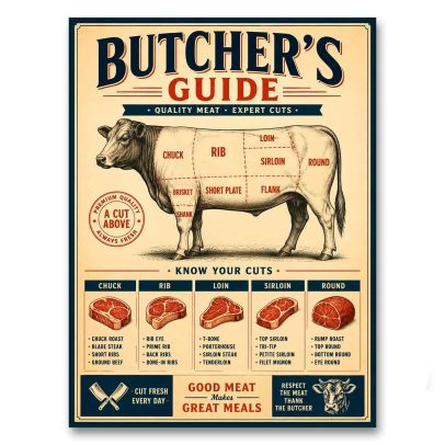 Juliste Butcher´s Guide - Quality Meat, Expert Cuts