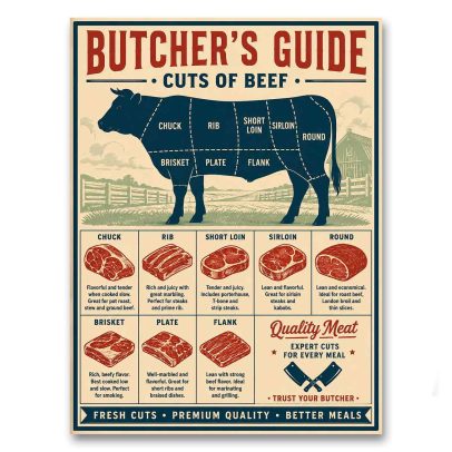Juliste Butcher´s Guide - Cuts of Beef