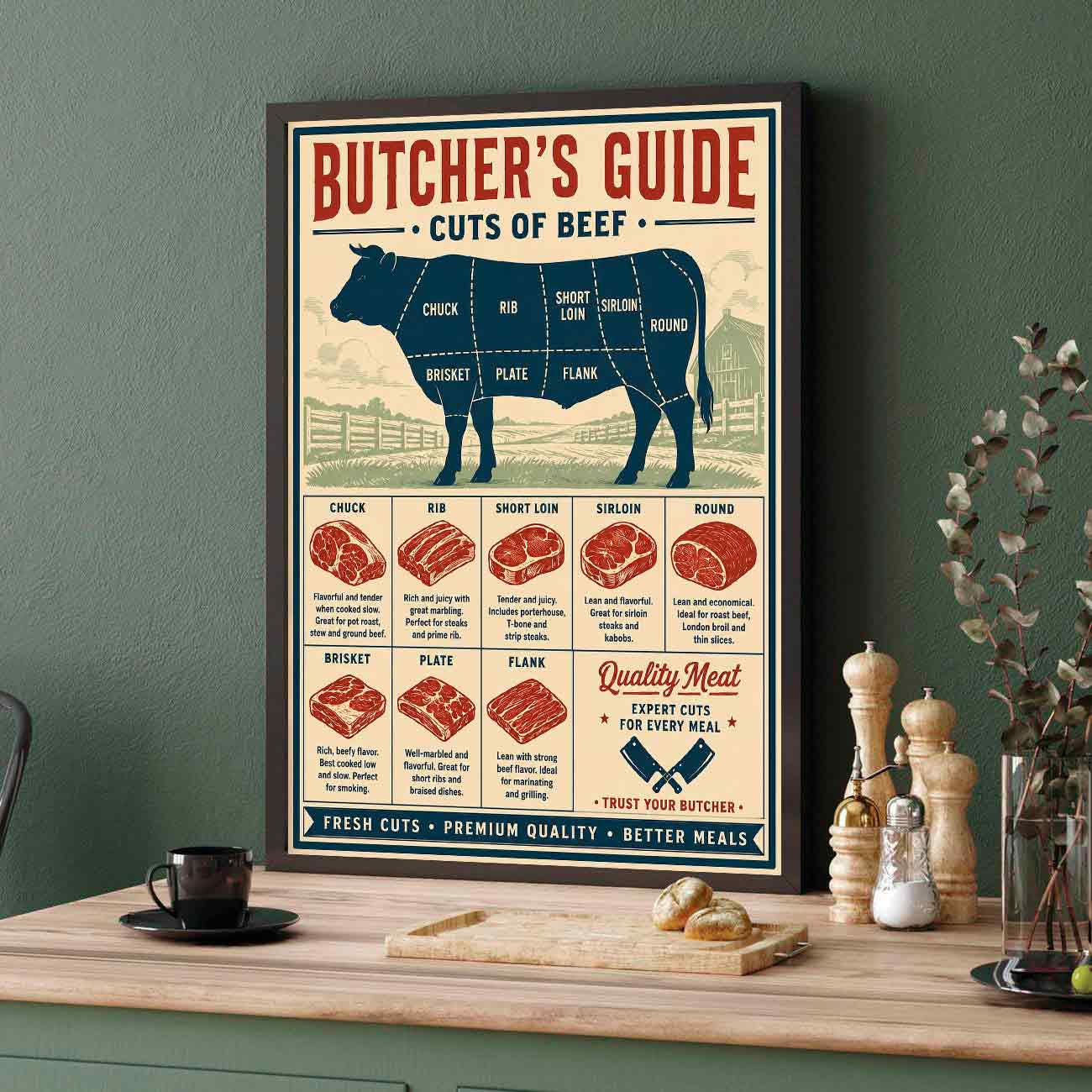 Juliste butchers guide LÖ 40×55 50×70-2aa