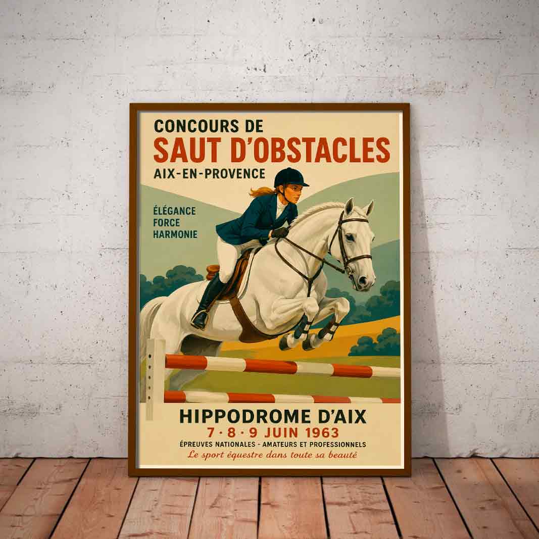 Juliste esteratsastus aix en provence LÖ 40×55 50×70-3aa