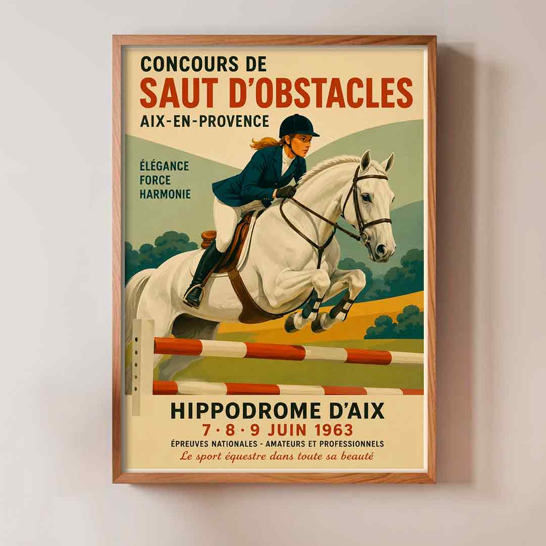 Juliste esteratsastus aix en provence LÖ 40×55 50×70-3aaa