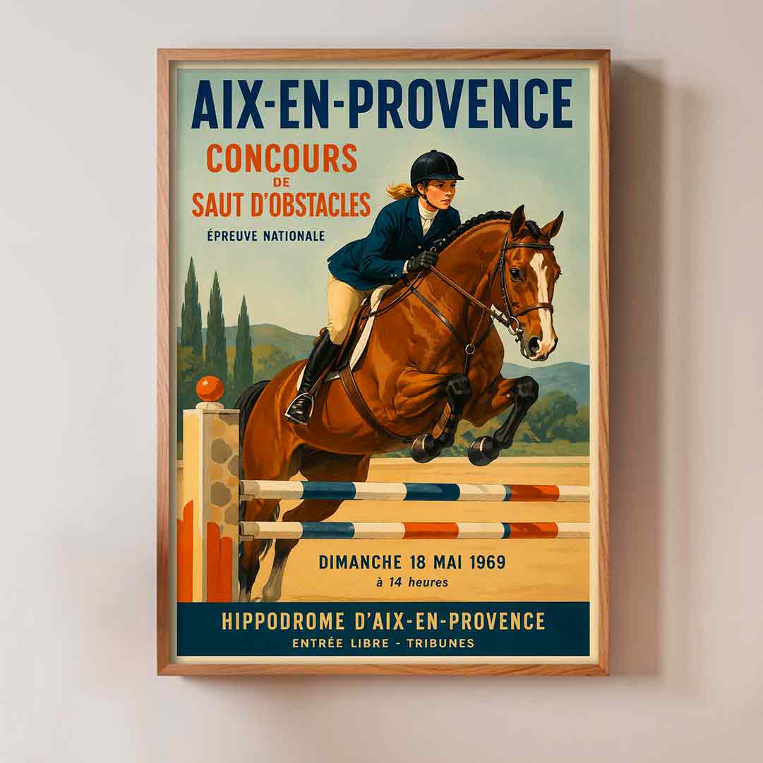 Juliste esteratsastus aix en provence LÖ 40×60 50×75-1aaa