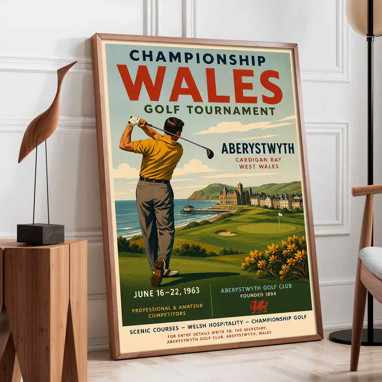 Juliste golf wales LÖ 40×60 50×75-2aa