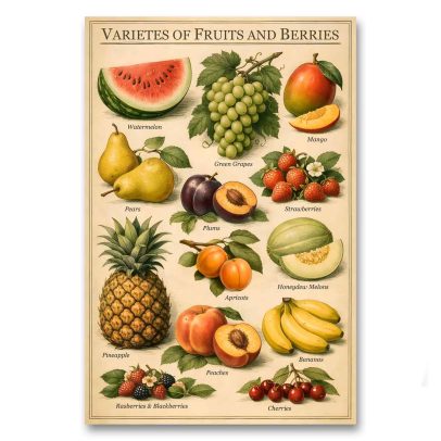 Juliste Varietes of Fruits and Berries