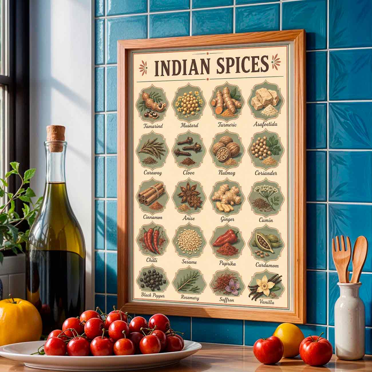 Juliste indian spices LÖ 40×55 50×70-1aa
