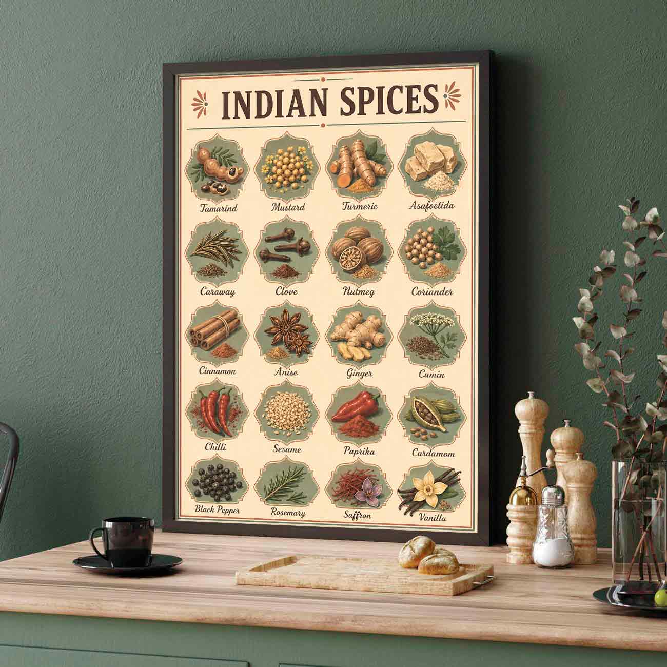 Juliste indian spices LÖ 40×55 50×70-1aaa