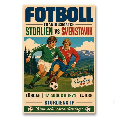 Juliste Storlien vs Svenstavik träningsmatch 1974