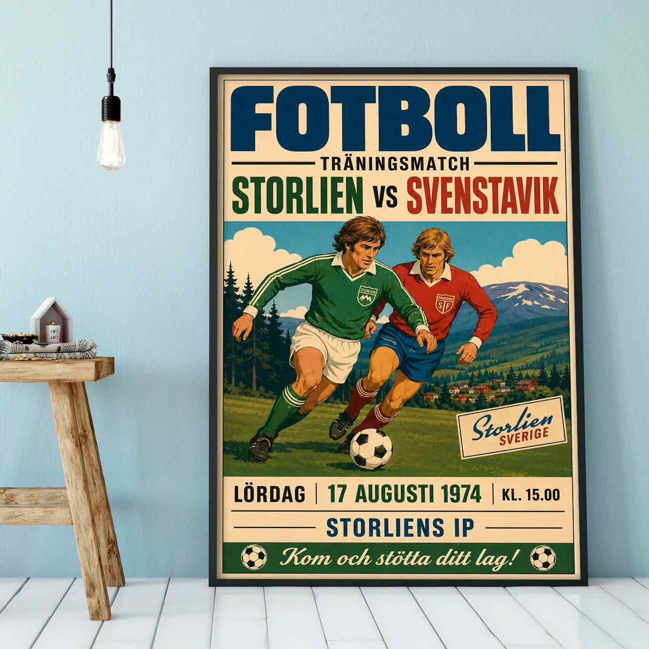 Juliste jalkapallo Storlien LÖ 40×60 50x75aa
