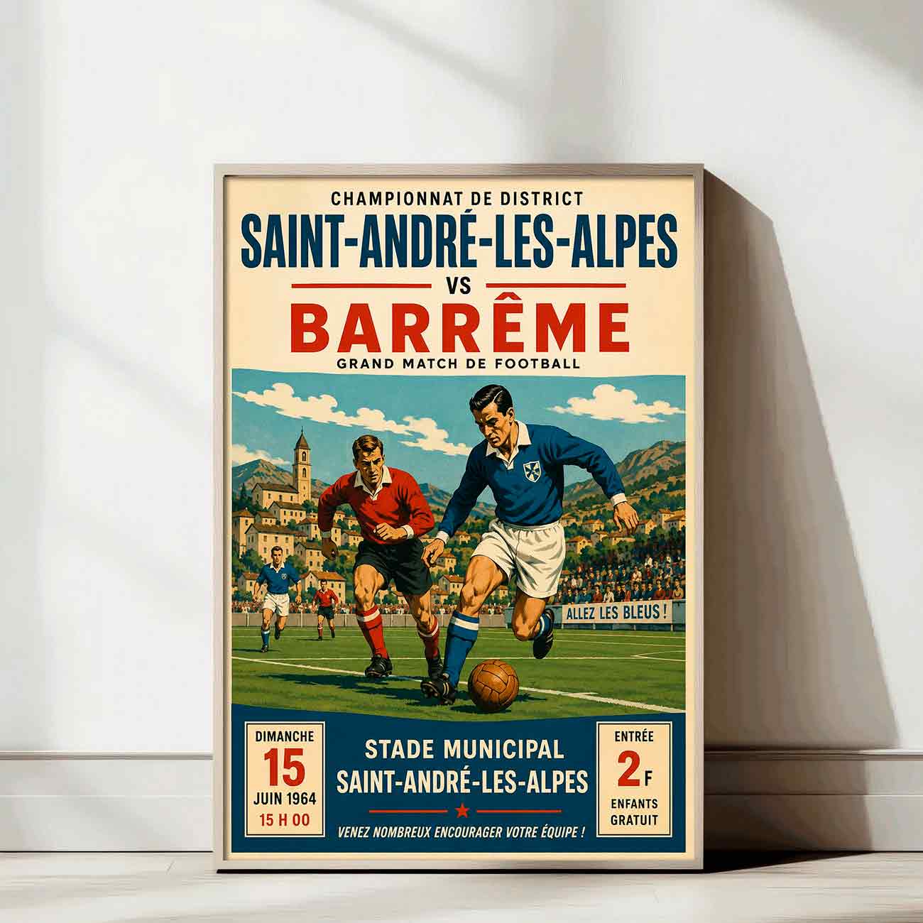 Juliste jalkapallo barreme saint andre LÖ 40×55 50×70-2aaa