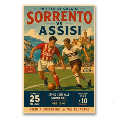 Juliste Partita di Calcio Sorrento vs Assisi