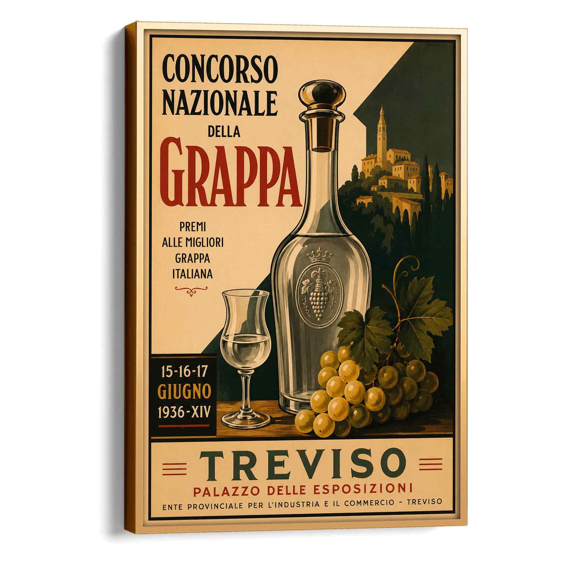 Juliste juomat Italia Grappa Concorso 1 LÖ 50×70 70x100aa