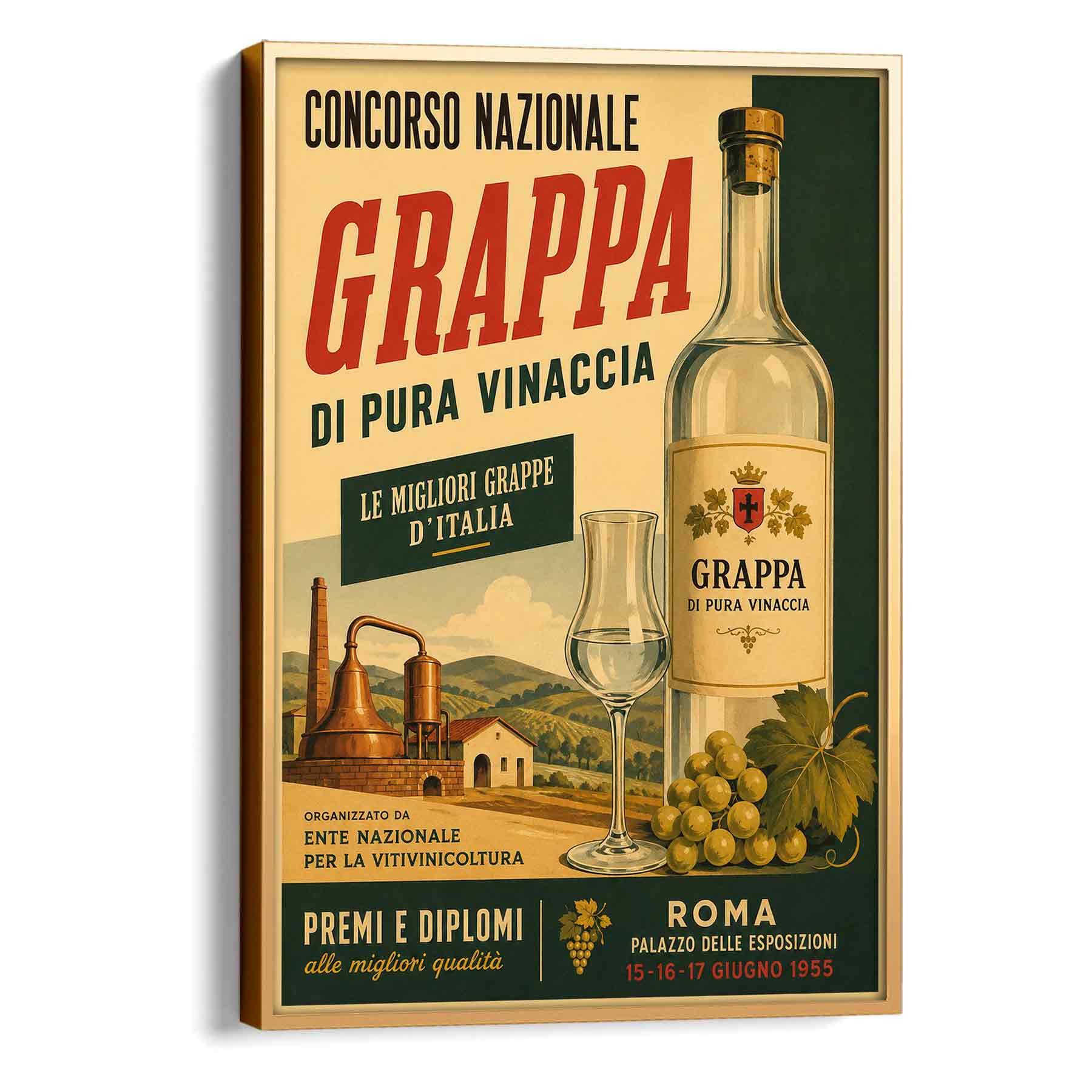 Juliste juomat Italia Grappa Concorso 3 LÖ 50×70 70x100aa