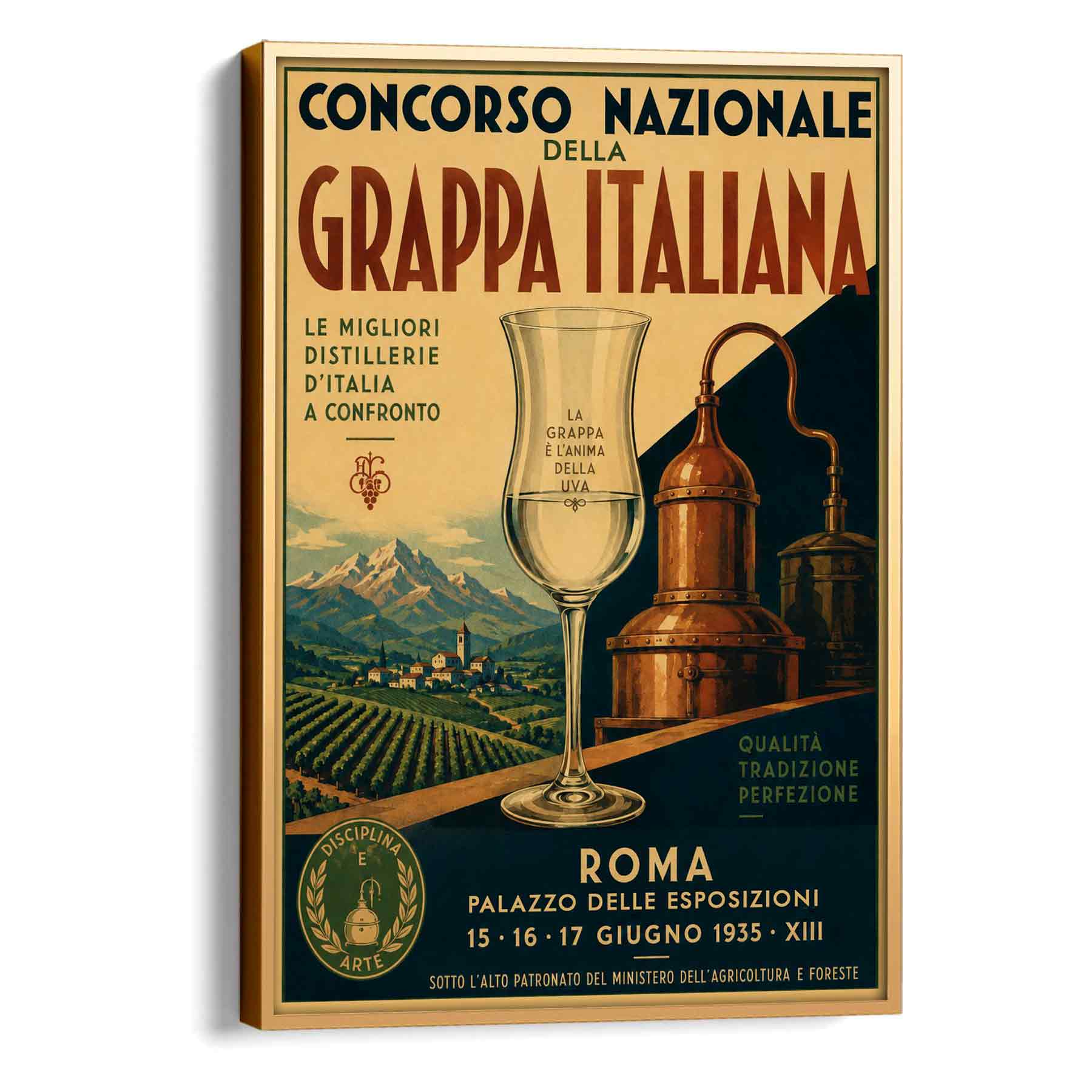Juliste juomat Italia Grappa Concorso 4 LÖ 50×70 70x100aa