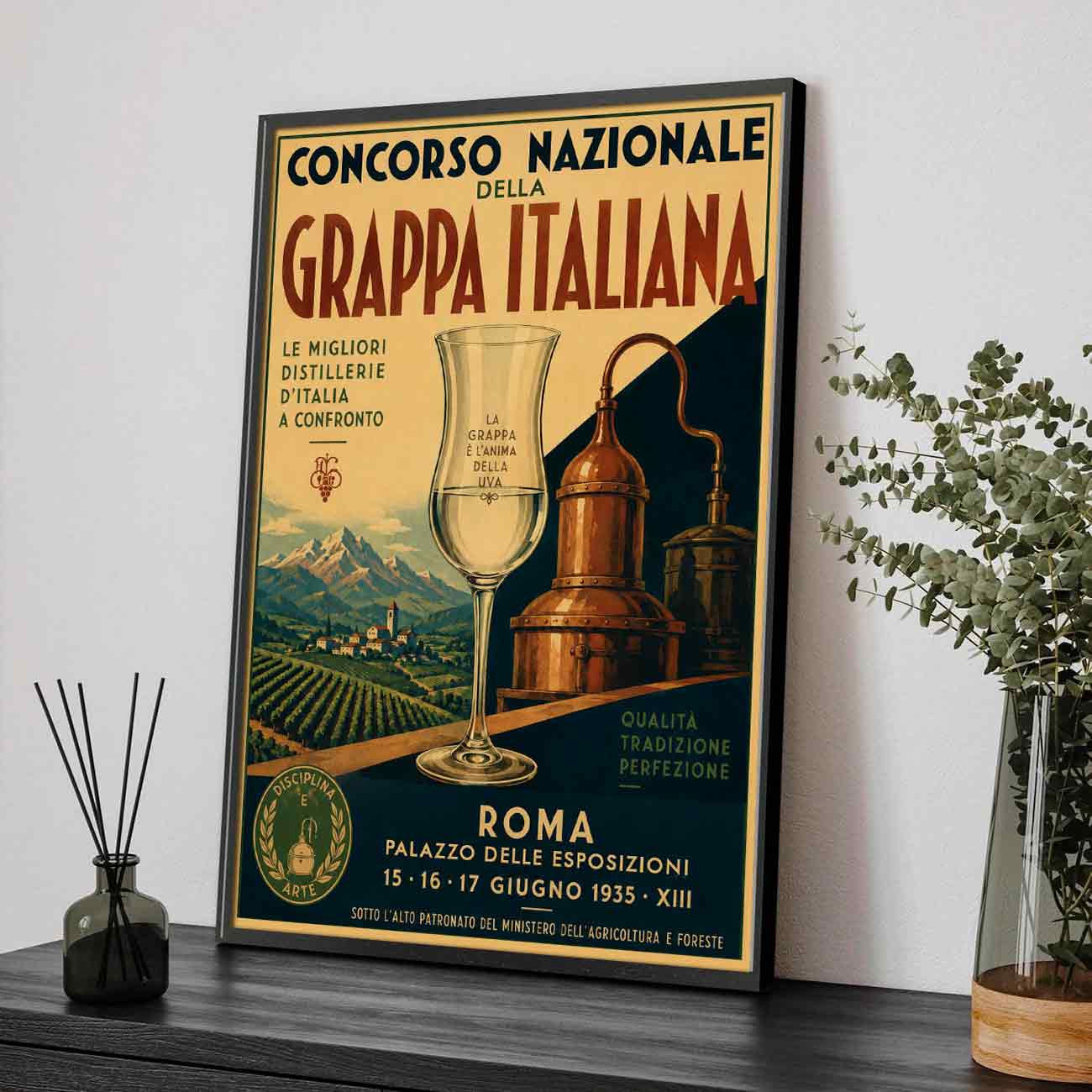 Juliste juomat Italia Grappa Concorso 4 LÖ 50×70 70x100aaa