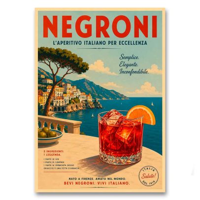 Juliste Negroni - L´Aperitivo Italiano per Eccellenza