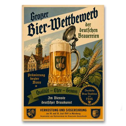 Juliste Deutscher Bierwettweberb 1941