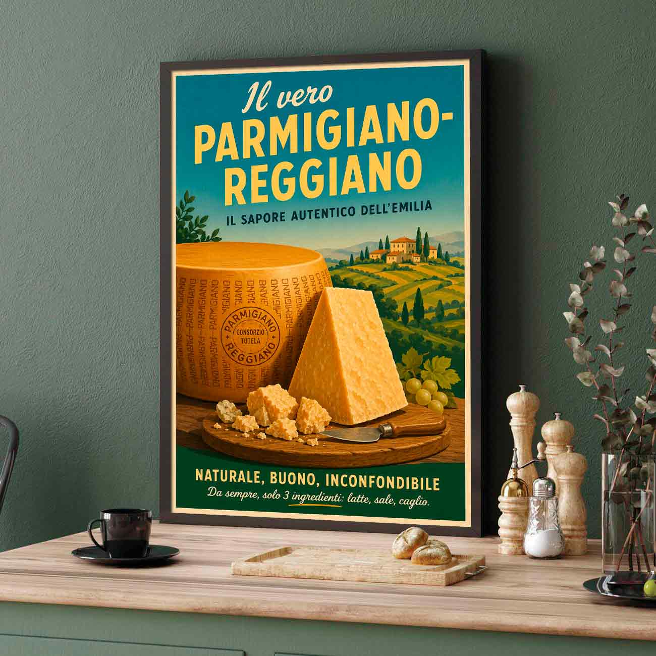 Juliste juustot Parmigiano Reggiano LÖ 40×60 50x75aa