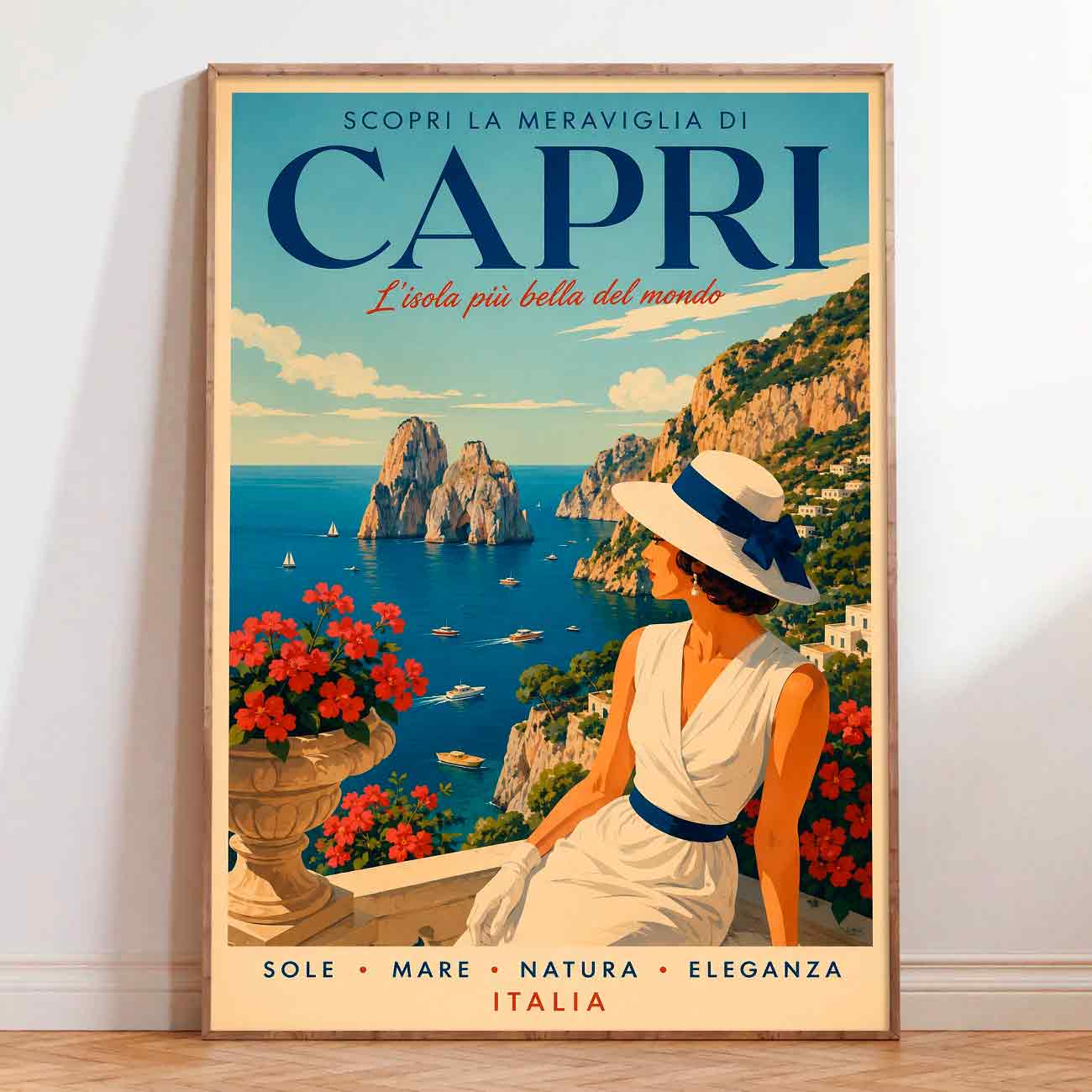 Juliste matkailu Capri Italia LÖ 40×60 50×75-2aaaa