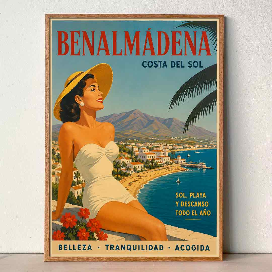 Juliste matkailu Espanja Costa del Sol LÖ 50×70 70×100-10aaaa
