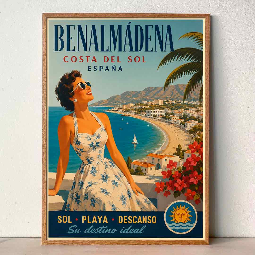 Juliste matkailu Espanja Costa del Sol LÖ 50×70 70×100-11aaaa