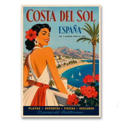 Juliste Costa del Sol - Sol y alegria todo el año