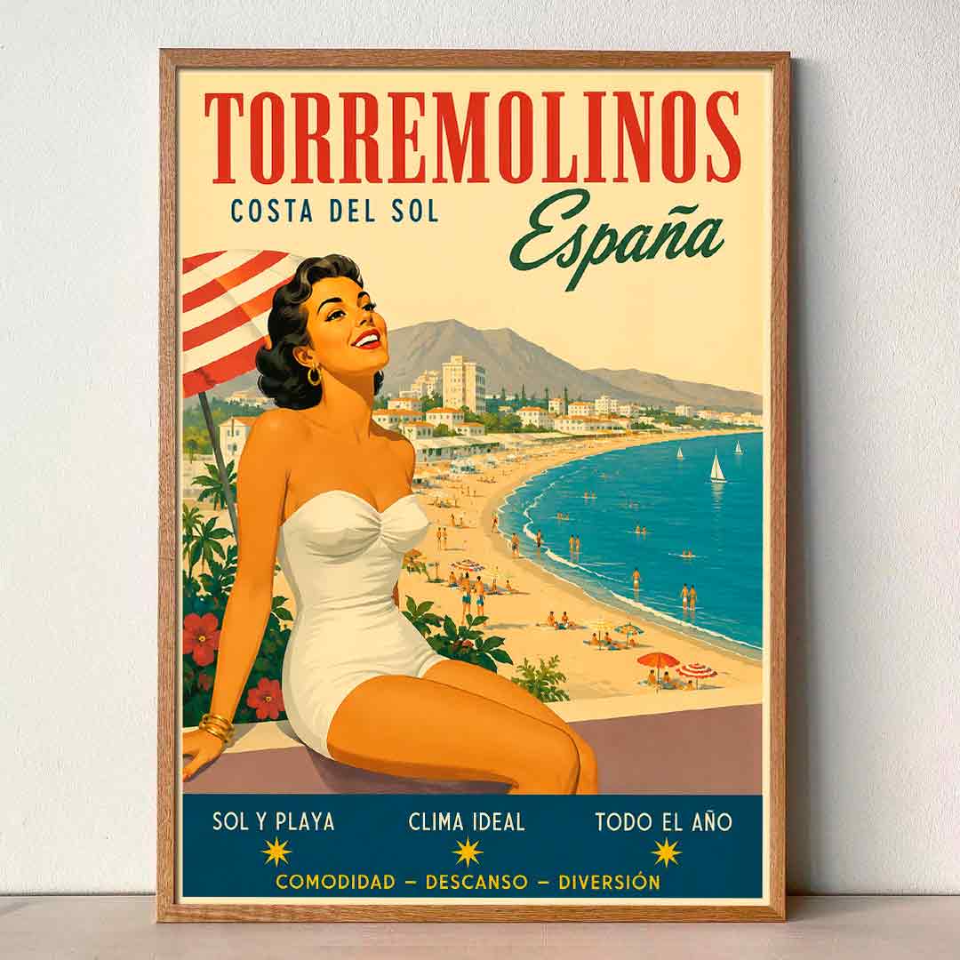 Juliste matkailu Espanja Costa del Sol LÖ 50×70 70×100-5aaaa