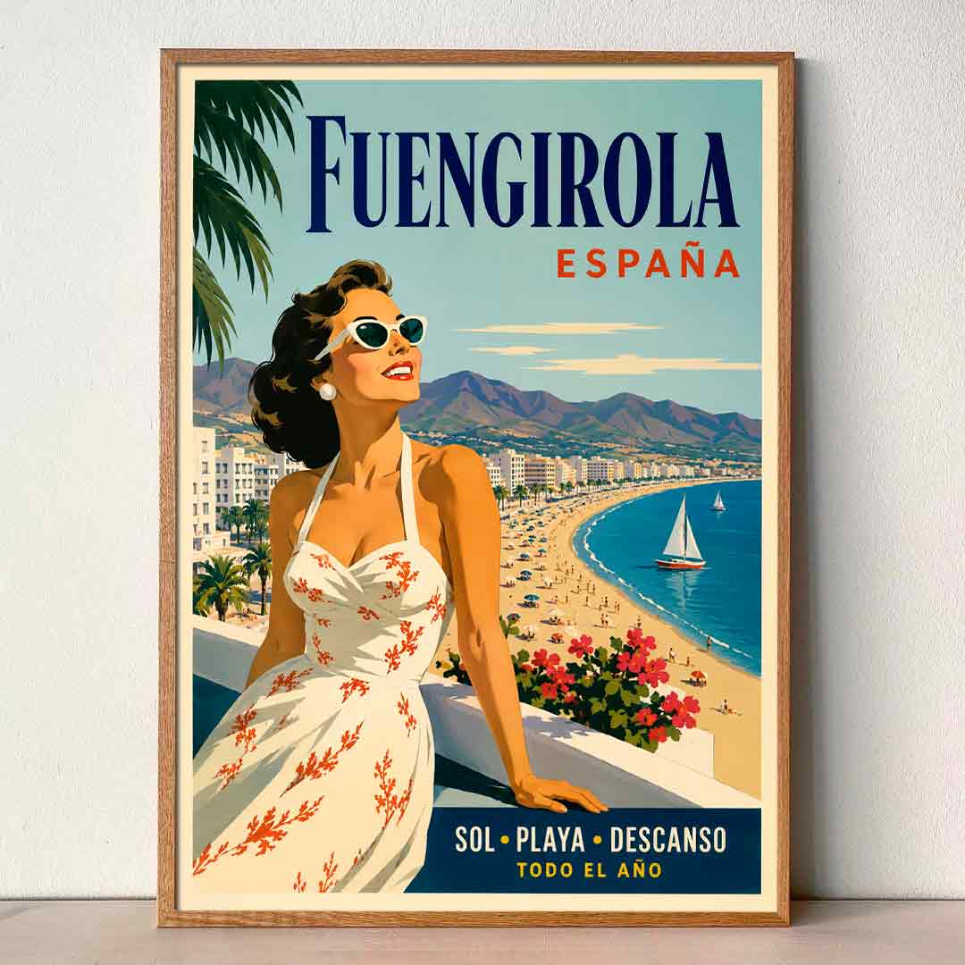Juliste matkailu Espanja Costa del Sol LÖ 50×70 70×100-7aaaa