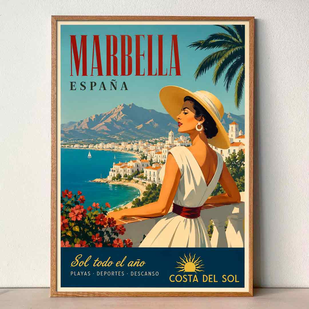Juliste matkailu Espanja Costa del Sol LÖ 50×70 70×100-8aaaa