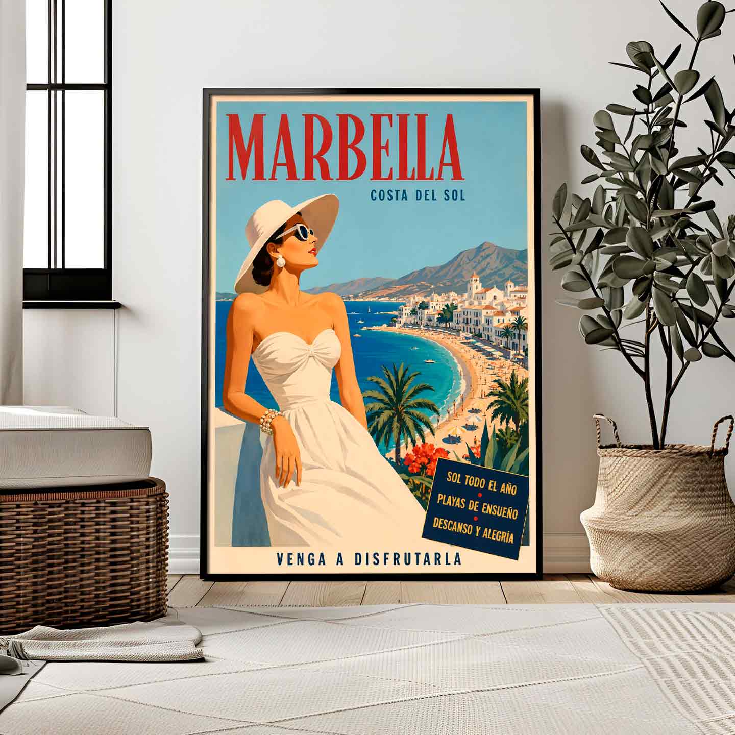 Juliste matkailu Espanja Costa del Sol LÖ 50×70 70×100-9aaa