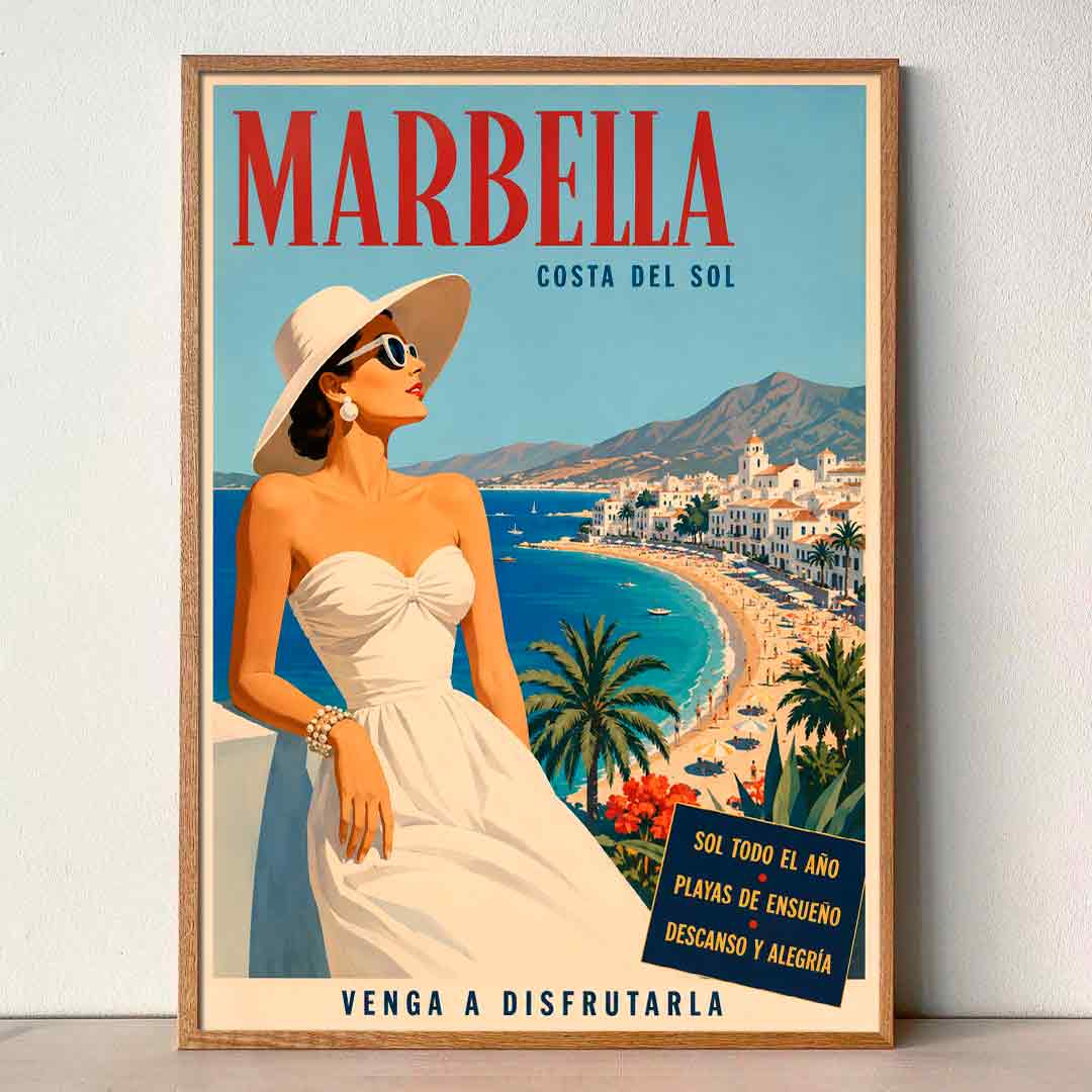 Juliste matkailu Espanja Costa del Sol LÖ 50×70 70×100-9aaaa