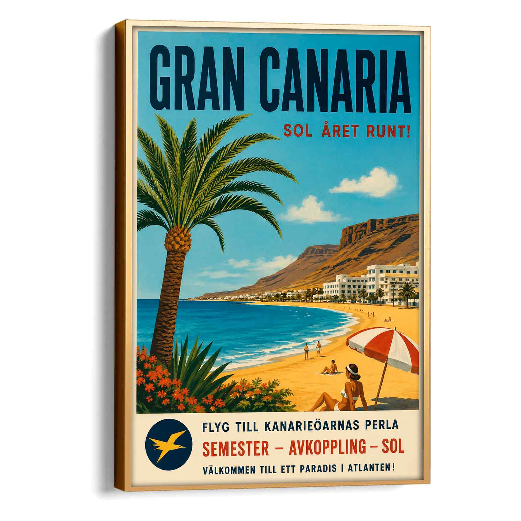 Juliste matkailu Espanja Gran Canaria LÖ 40×55 50×70-2aa