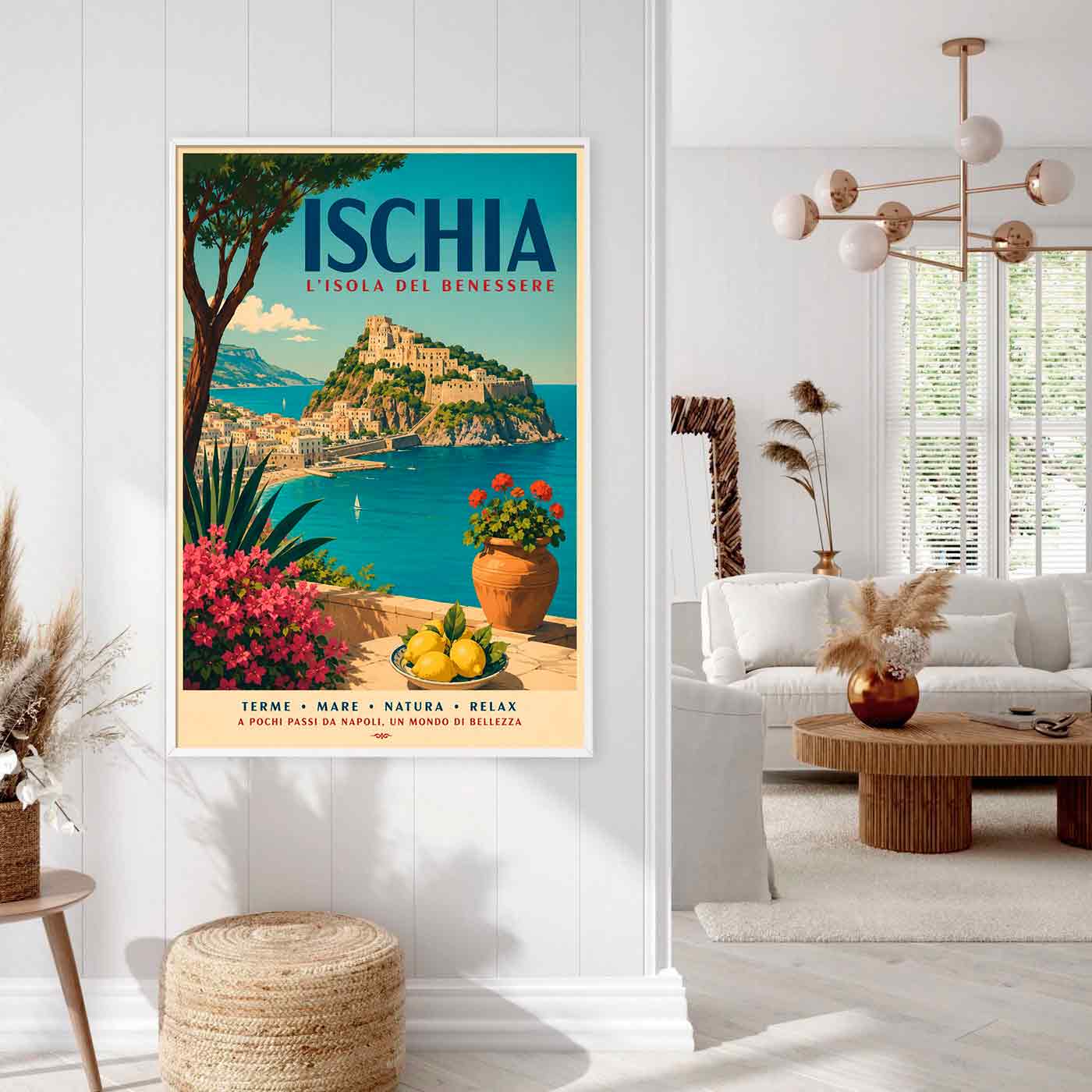 Juliste matkailu Ischia Italia LÖ 40×55 50×70-2aaa