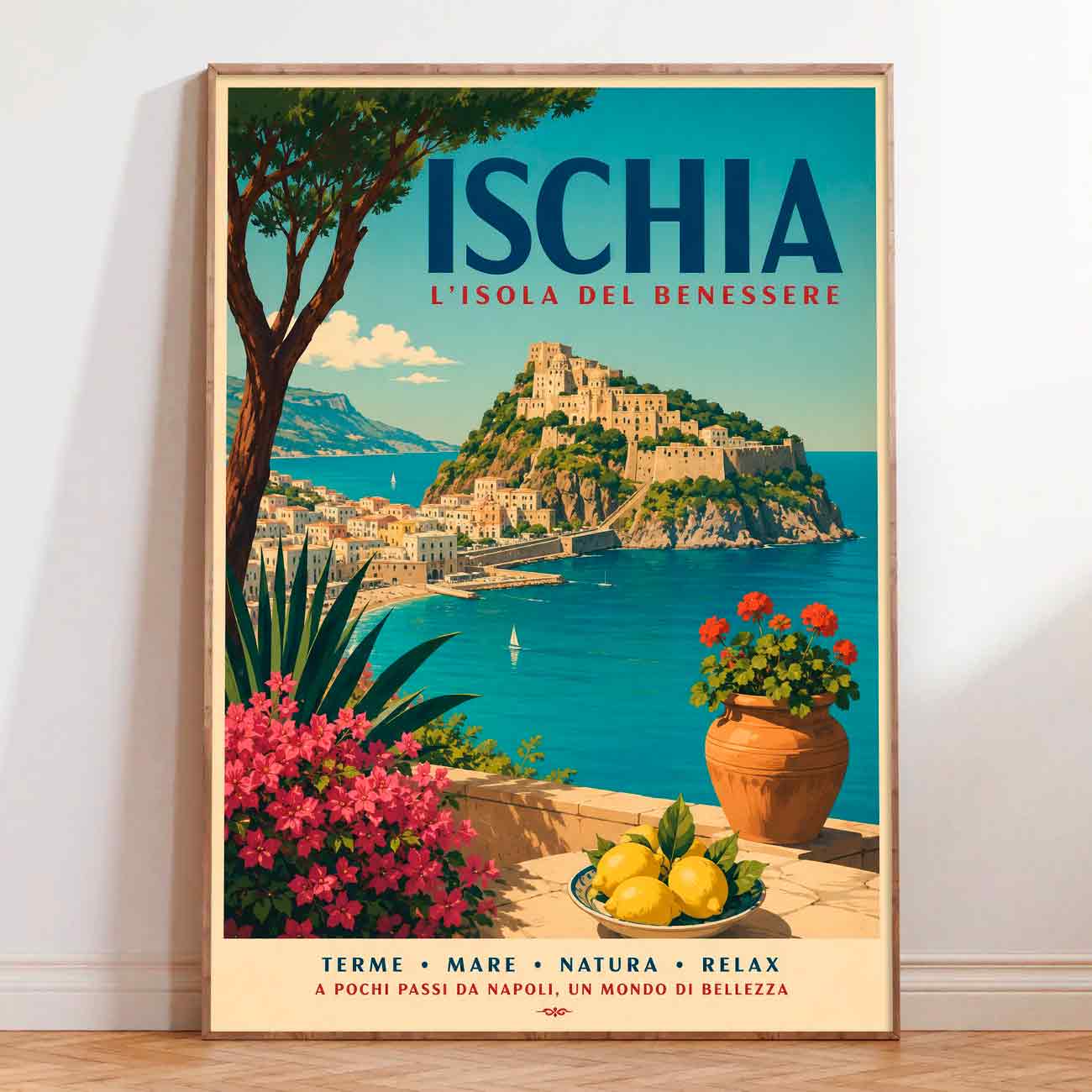 Juliste matkailu Ischia Italia LÖ 40×55 50×70-2aaaa
