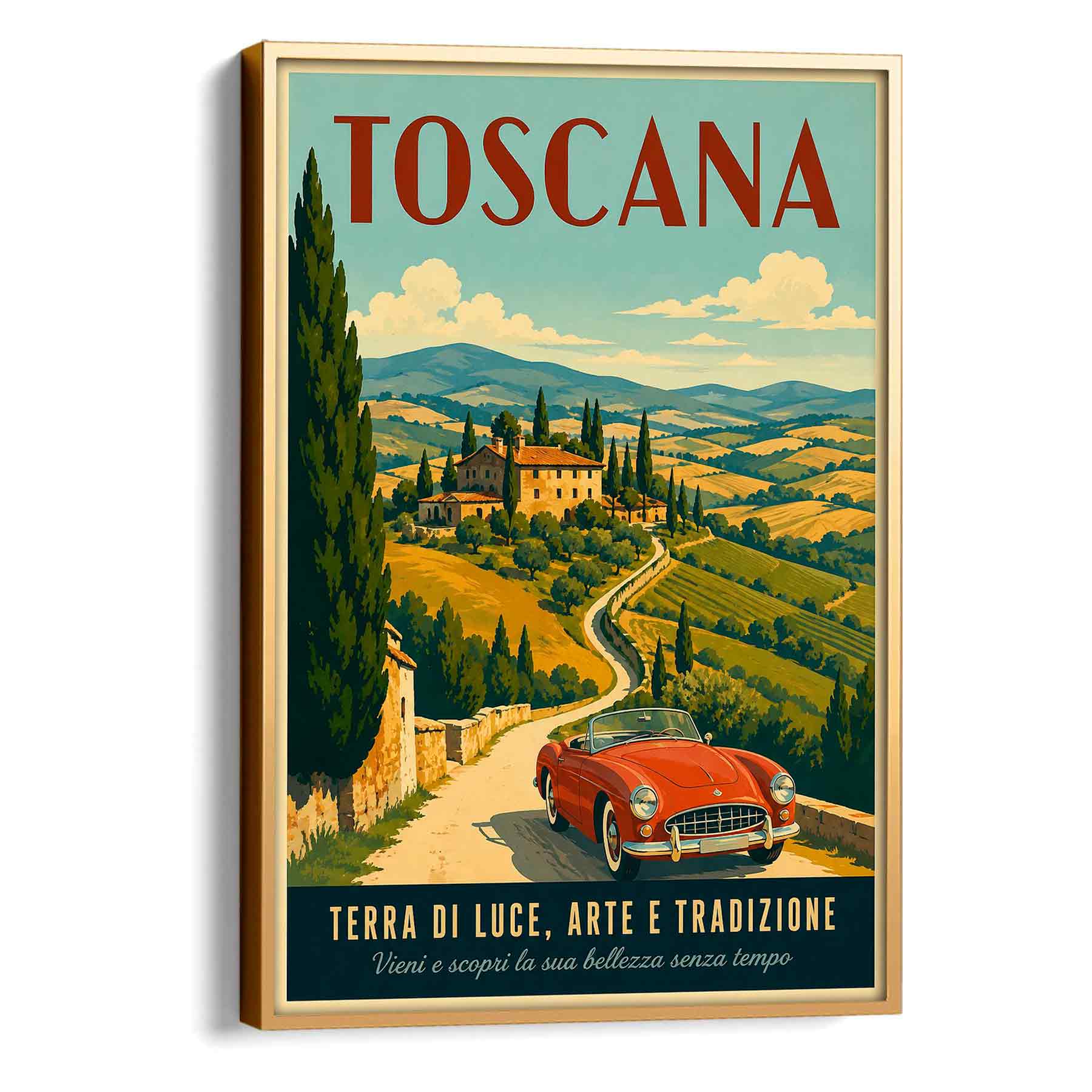 Juliste matkailu Italia Toscana 2 LÖ 50×70 70×100-1aa