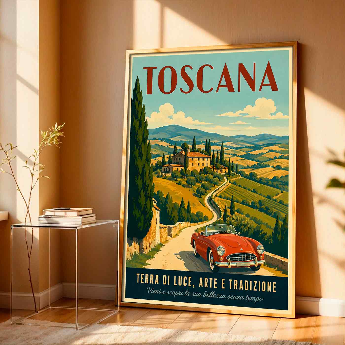 Juliste matkailu Italia Toscana 2 LÖ 50×70 70×100-1aaa