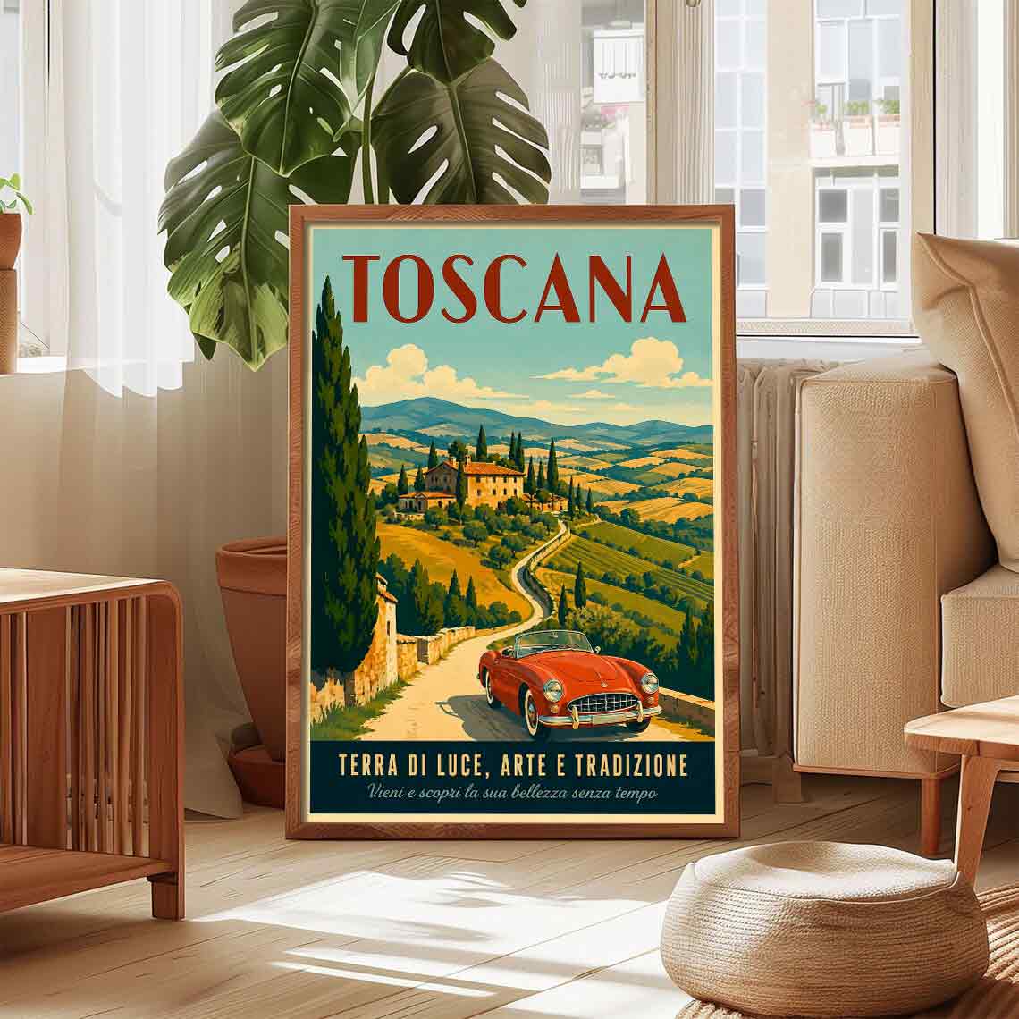 Juliste matkailu Italia Toscana 2 LÖ 50×70 70×100-1aaaa